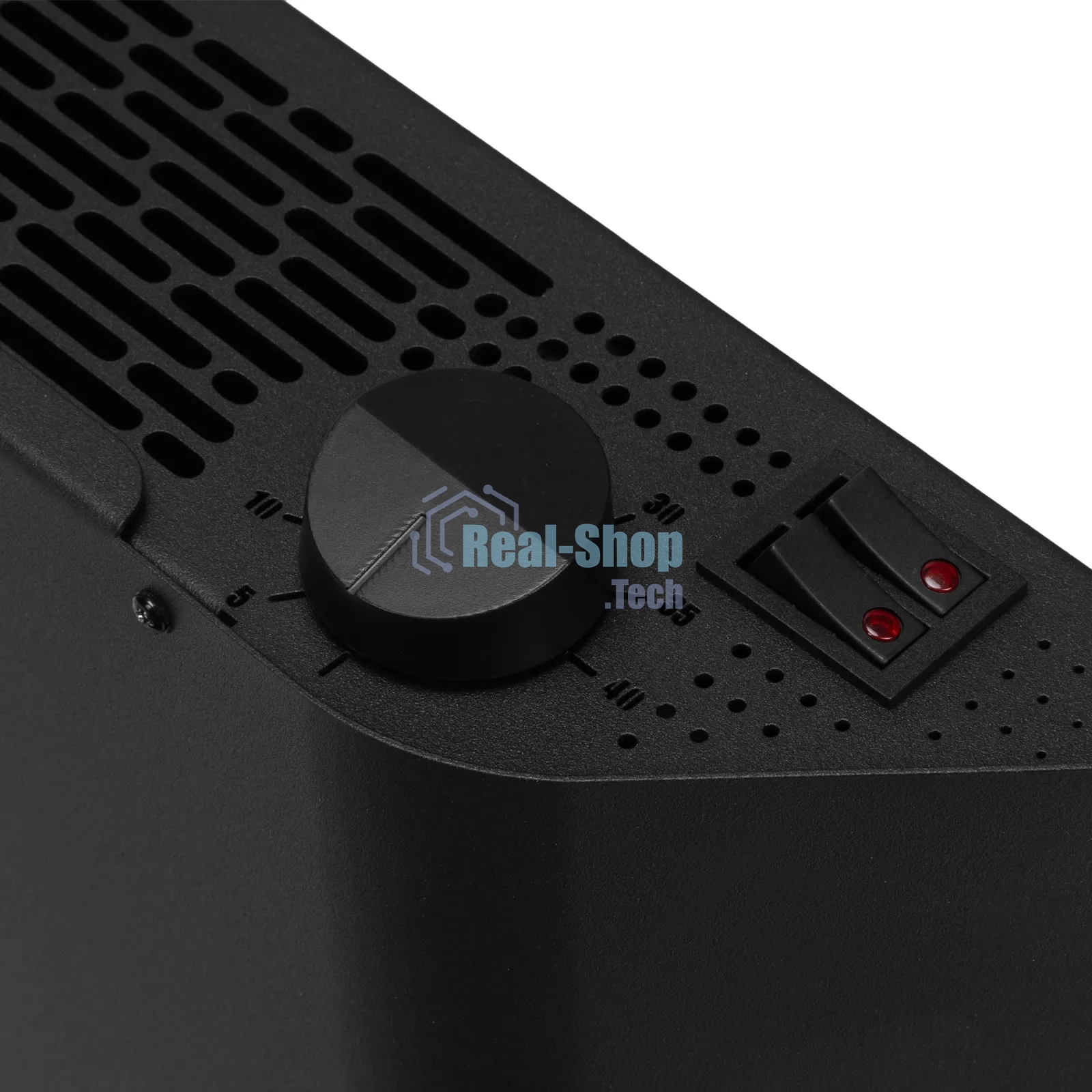 Конвектор Denzel XCE-1500B черный, 1500 Вт, 20 м2, термостат