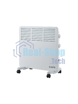 Конвектор Oasis VK-10 белый, 1000 Вт, 15 м2, термостат