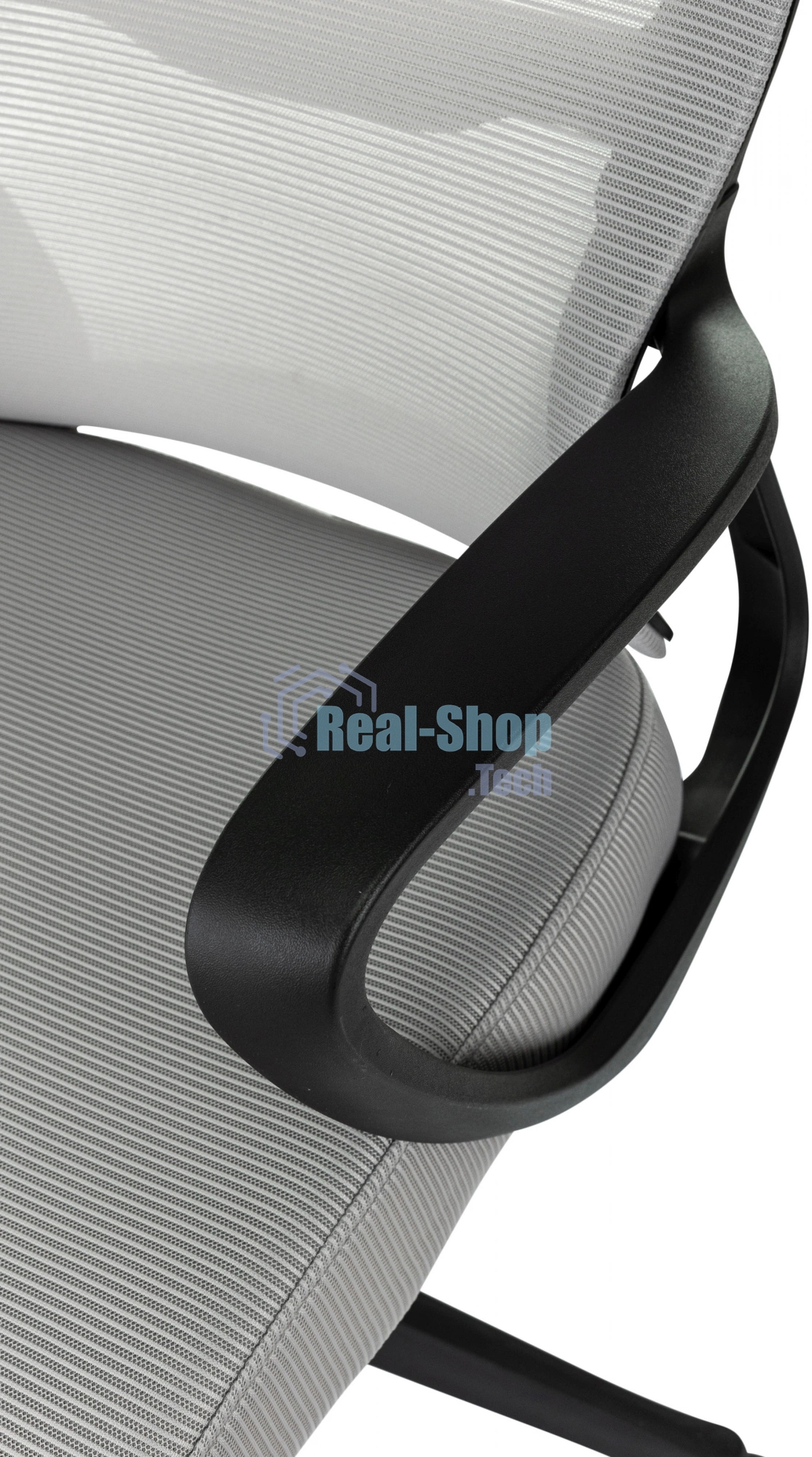 Кресло руководителя Бюрократ Wise серый, сетка/ткань, с подголов. крестов. пластик