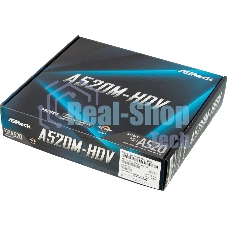 Материнская плата ASRock A520M-HDV, AMD A520, 2x1x M.2 , 1x PCI-E x16, 1x PCI-E x1, 1x D-Sub есть, 1x HDMI есть, 1x DVI есть, 1x DP нет, 1x 1Gb LAN Wi-Fi нет, BT нет, 2x USB 2.0, 2x USB 3.2 Gen1, 7.1, microATX