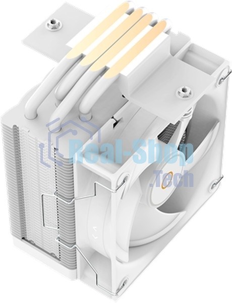 Кулер для процессора Ocypus Gaммa A40 WH ARGB Digital, 100мм ARGB FAN, Top Display Panel, 4 HEAT PIPES, 4-PIN PWM, 600-2400 RPM, 29.5DBA, HYDRO BEARING, LGA115X/1200/1700/18XX, AM4/AM5