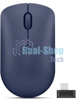 Мышь беспроводная Lenovo 540 темно-синий, 2400 dpi, радиоканал, USB-C, кнопки - 4