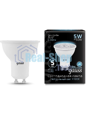 Лампа светодиодная Gauss 101506205LED MR16 GU10 5W 4100K