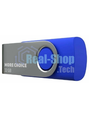 Флешка USB More Choice MF32-4 (4610196407611), 32Gb, USB 2.0, R/W 15/6, синий