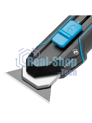 Нож-скребок выдвижной Gross 78890, 19 мм, сменное лезвие, SK2, 5 запас. лезвий, алюмин. корпус