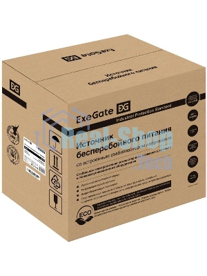 Источник бесперебойного питания ExeGate SineTower SN-3000.LCD.AVR.3SH.1C13.RJ.USB / 3000 ВА / 2400 Вт / 3 x CEE 7 (евророзетка), 1 x IEC 320 C13