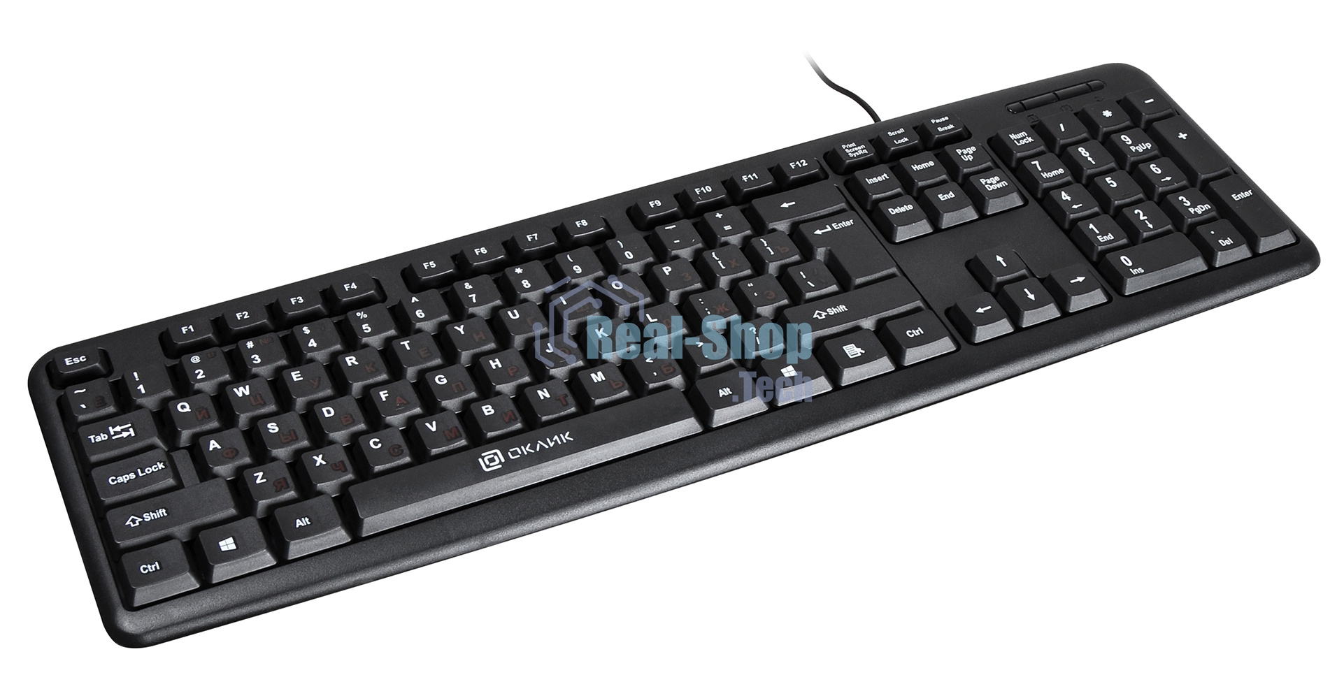 Клавиатура проводная Oklick 90M, USB, черный