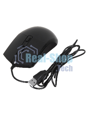 Мышь проводная Oklick 207M черный, 2400 dpi, USB, кнопки - 4