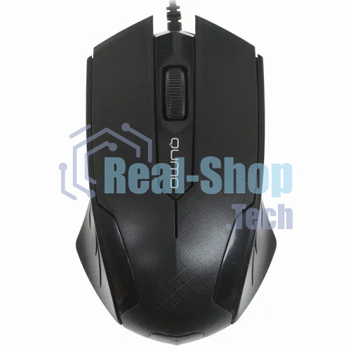 Мышь проводная Qumo Office M14 черный, 1000 dpi, USB, кнопки - 3