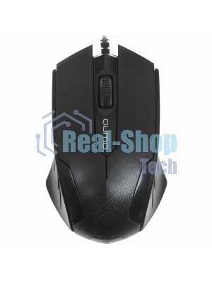 Мышь проводная Qumo Office M14 черный, 1000 dpi, USB, кнопки - 3
