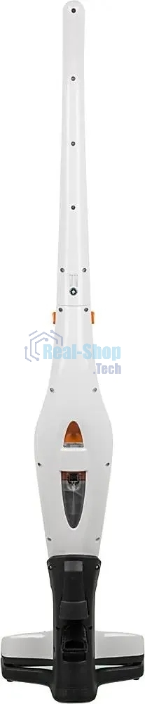 Пылесос вертикальный/ручной Mystery MVC-1118 белый/оранжевый, питание от аккумулятора, 300 Вт, уборка сухая, пылесборник 0.5 л, работа от АКБ max 30 мин