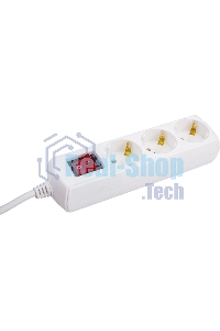 Удлинитель 3х3 м с заземл. 10А 250В У03В GENERICA 2P+PE 3х1 кв.мм IEK WYP10-10-03-03-ZK-G