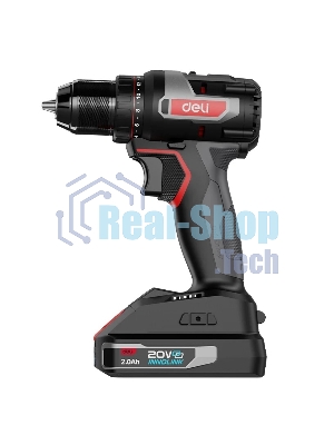 Дрель-шуруповерт Deli DE-DZ20-1D2, 20 В, 2 Ач, 50 Нм, бесщеточный
