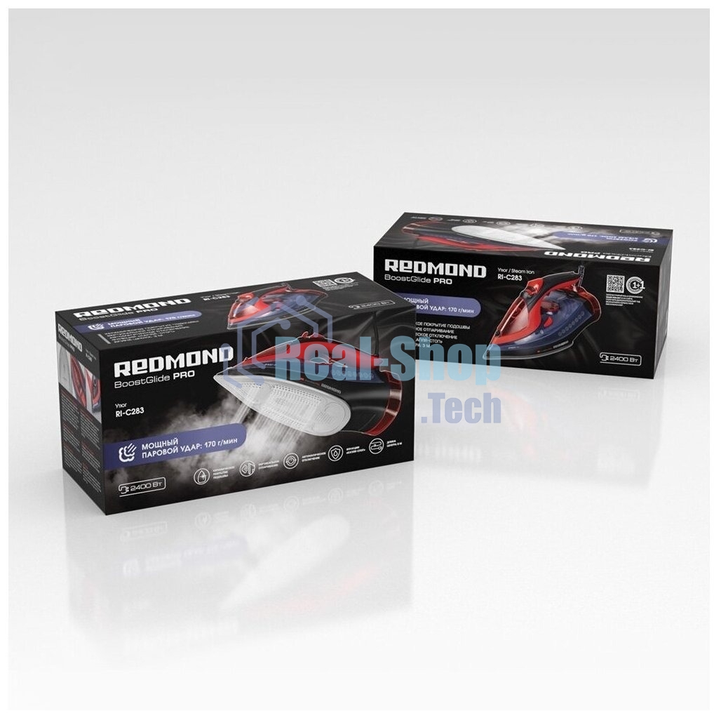 Утюг Redmond RI-C283 2400Вт красный/черный