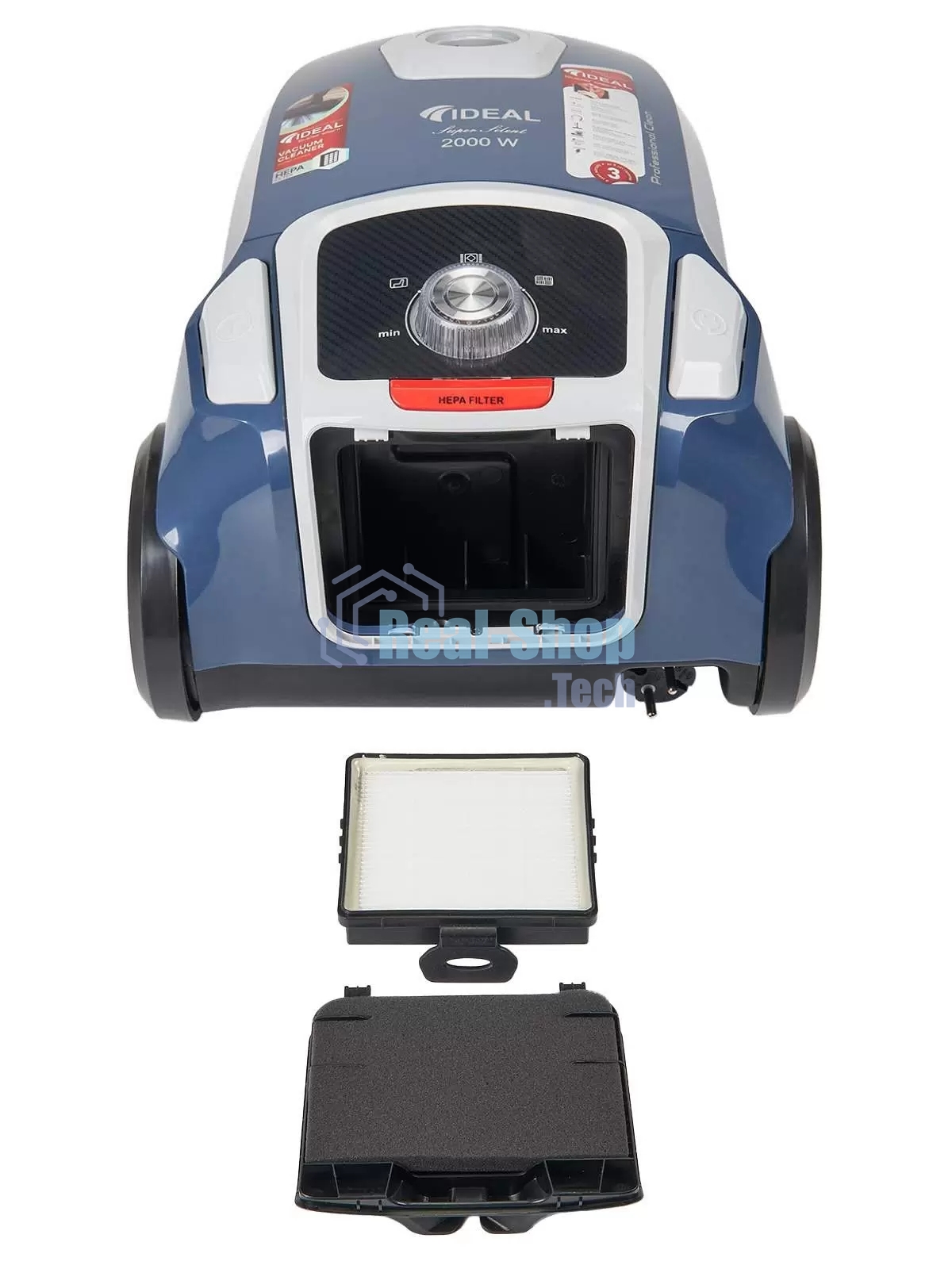 Пылесос IDEAL VC-2000 синий, 450/2000 Вт, уборка сухая, пылесборник мешок 2.3 л