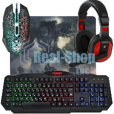Комплект клавиатура + мышка +PAD +HEADSET Defender TARGET MKP-350