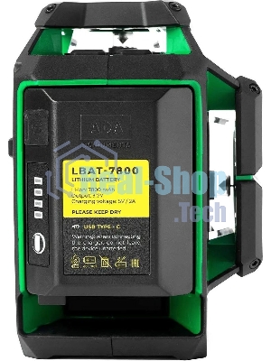 Уровень лазер. Ada LaserTANK 3-360 2кл.лаз. 515нм цв.луч. зеленый 3луч. (А00633)