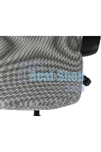 Кресло руководителя Бюрократ Wise серый, сетка/ткань, с подголов. крестов. пластик