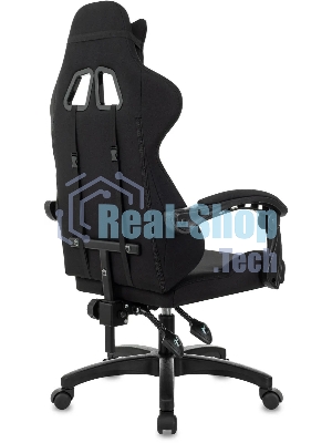 Кресло Zombie Void черный/серый, экокожа, 120 кг, механизм качания