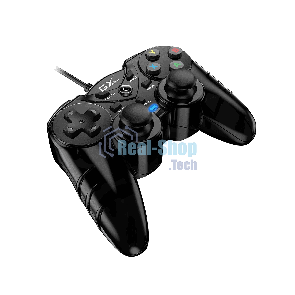 Геймпад Genius GX-17UV, (PC, PlayStation 3), two vibration motors, 2 joysticks, cable: 1.8 m, color: черный
