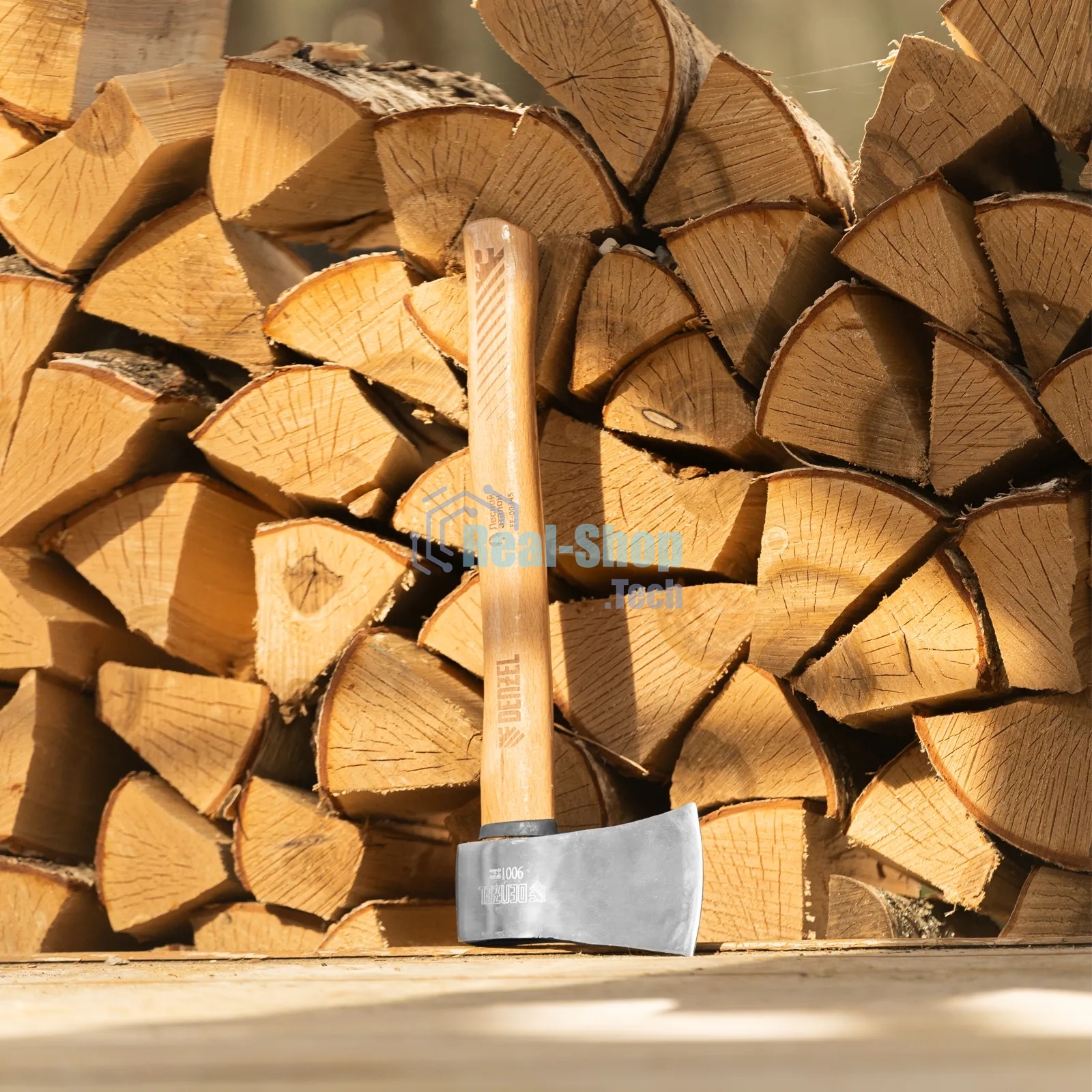 Топор кованый Denzel 900 г, американский тип, буковая рукоятка, 430мм, EFP