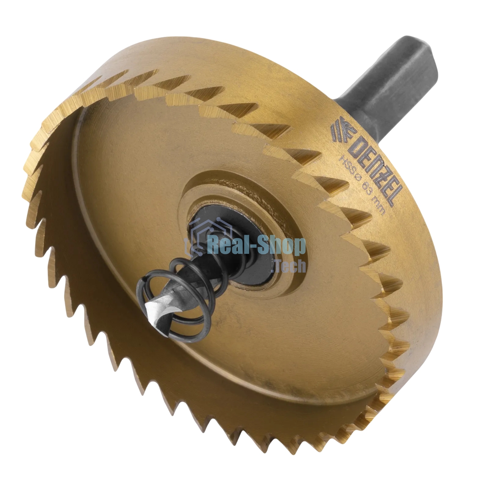 Коронка по металлу Denzel HSS, 63 мм, нитридтитановое покрытие