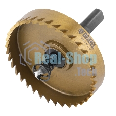 Коронка по металлу Denzel HSS, 63 мм, нитридтитановое покрытие