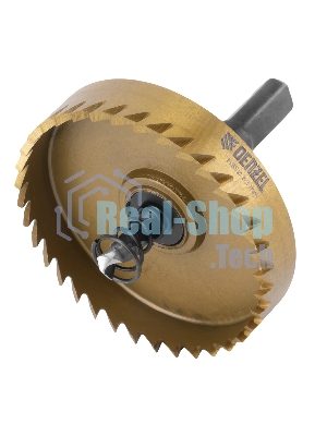 Коронка по металлу Denzel HSS, 63 мм, нитридтитановое покрытие