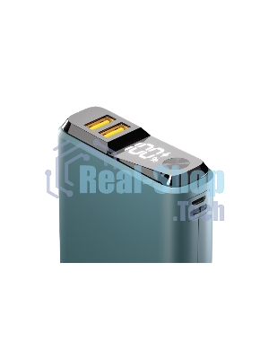 Портативный аккумулятор OLMIO QS-20, 20000mAh, 22.5W QuickCharge3.0/PowerDelivery, LCD, темно-зеленый