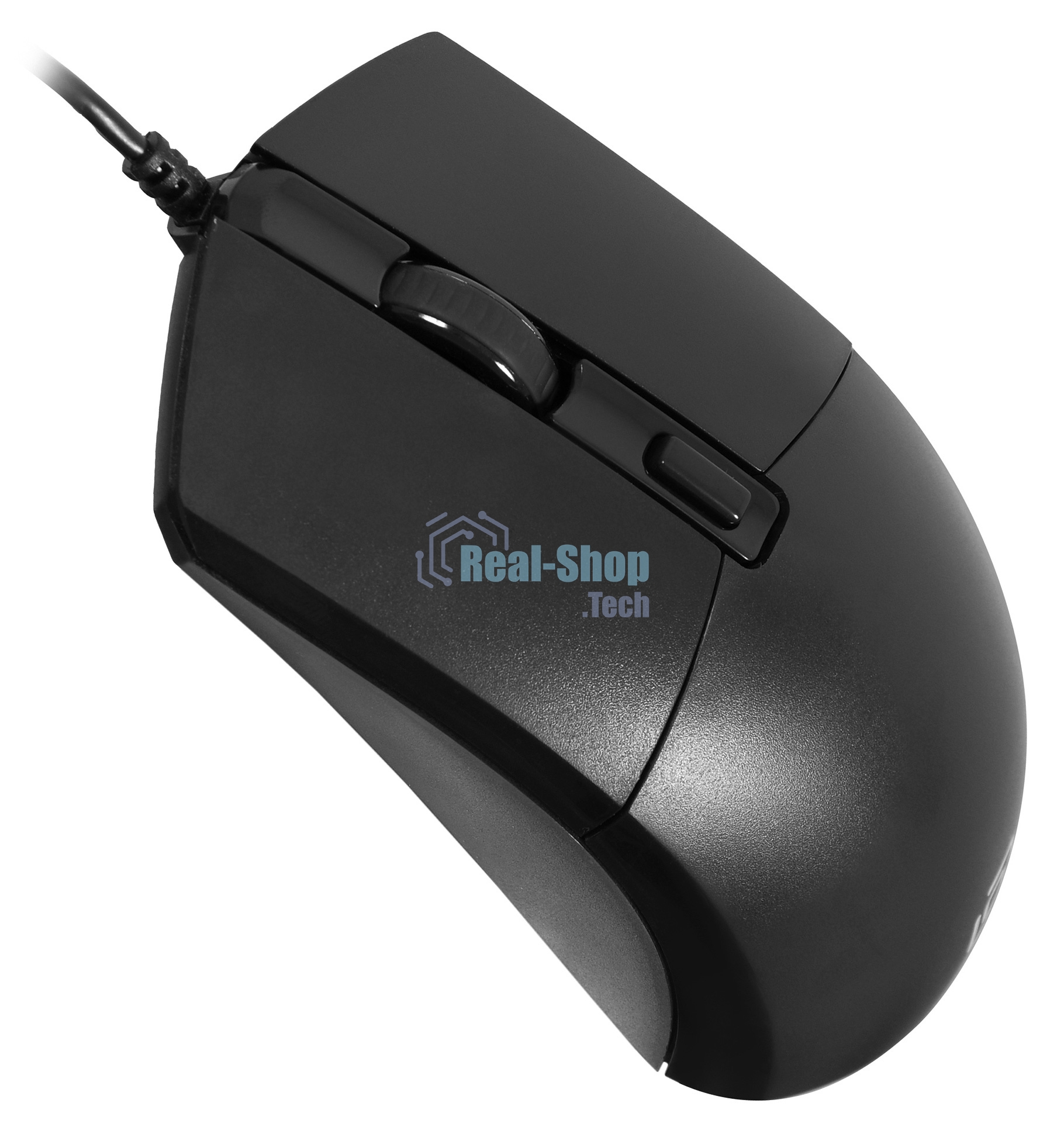 Мышь проводная Oklick 207M черный, 2400 dpi, USB, кнопки - 4