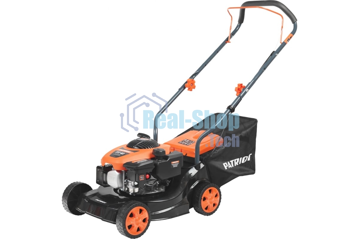 Газонокосилка бензиновая PATRIOT PT 40, 130сс, 3,5 л.с., 40 см, 35л. трав., пластик. дека,