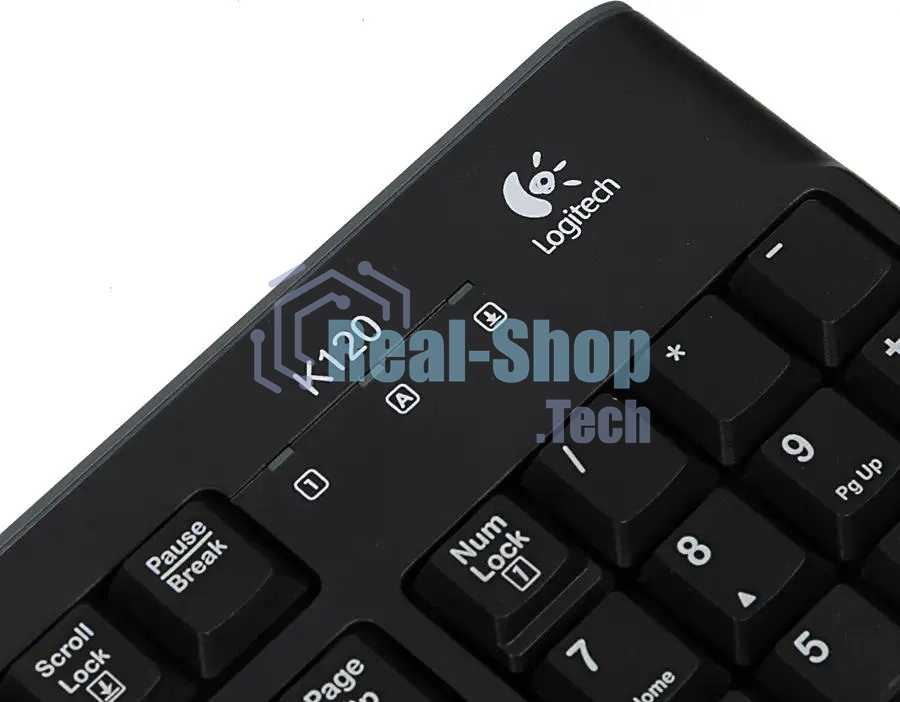 Клавиатура проводная Logitech K120 EER, USB, черный