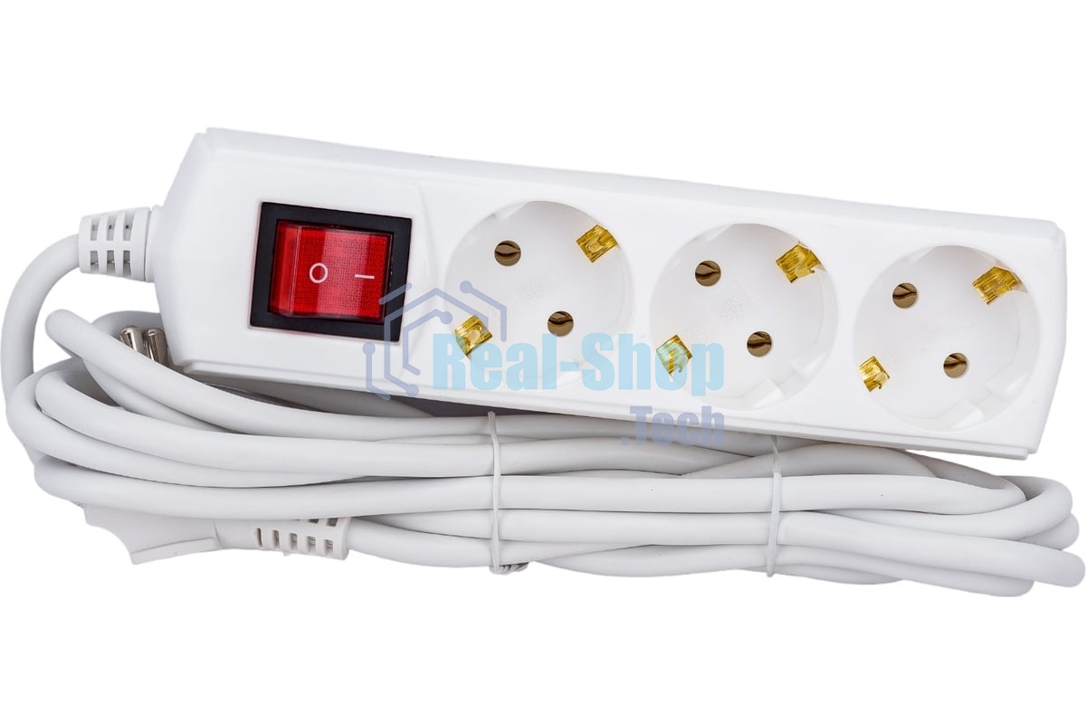 Удлинитель 3х3 м с заземл. 10А 250В У03В GENERICA 2P+PE 3х1 кв.мм IEK WYP10-10-03-03-ZK-G