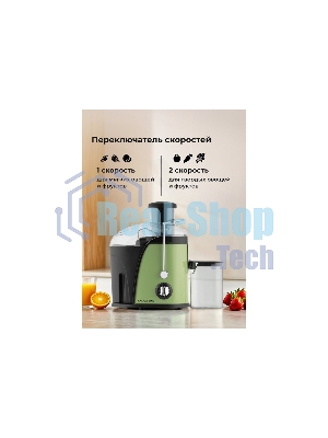 Соковыжималка GALAXY LINE GL 0815 зеленый, центробежная, 850 Вт, 550 мл, механическое