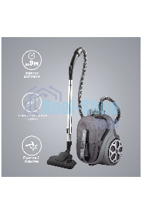 Пылесос Kraft KF-KVC2306 серебристый, 400/2300 Вт, уборка сухая, пылесборник контейнер, 2.5 л