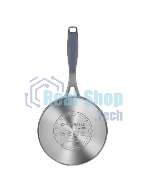 Ковш Maunfeld Madison MF18MS01SP из нержавеющей стали со стеклянной крышкой, 16см, 1,8л.
