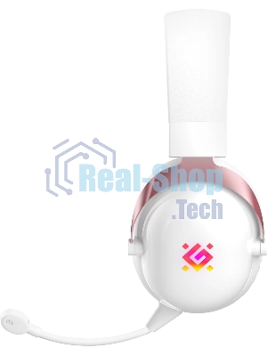 Гарнитура Defender Sabotauge белый/розовый, беспроводная + проводная, Bluetooth