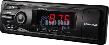 Автомагнитола Soundmax SM-CCR3179B, 1 DIN, Bluetooth, USB Type-A, AUX