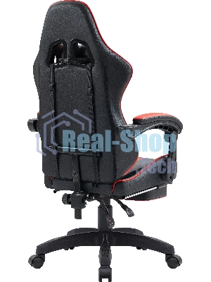 Кресло Defender Colran черный, экокожа, 120 кг, подставка для ног, механизм качания