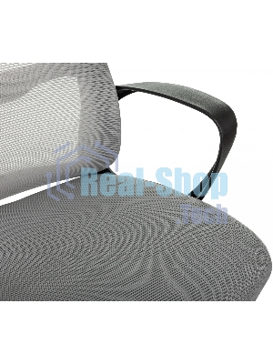 Кресло Бюрократ Wise серый, сетка, подголовник