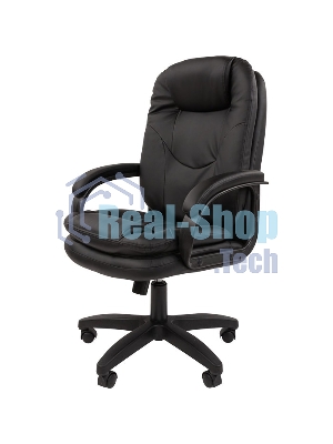 Кресло Chairman 668 LT NEW черный, экокожа, 120 кг
