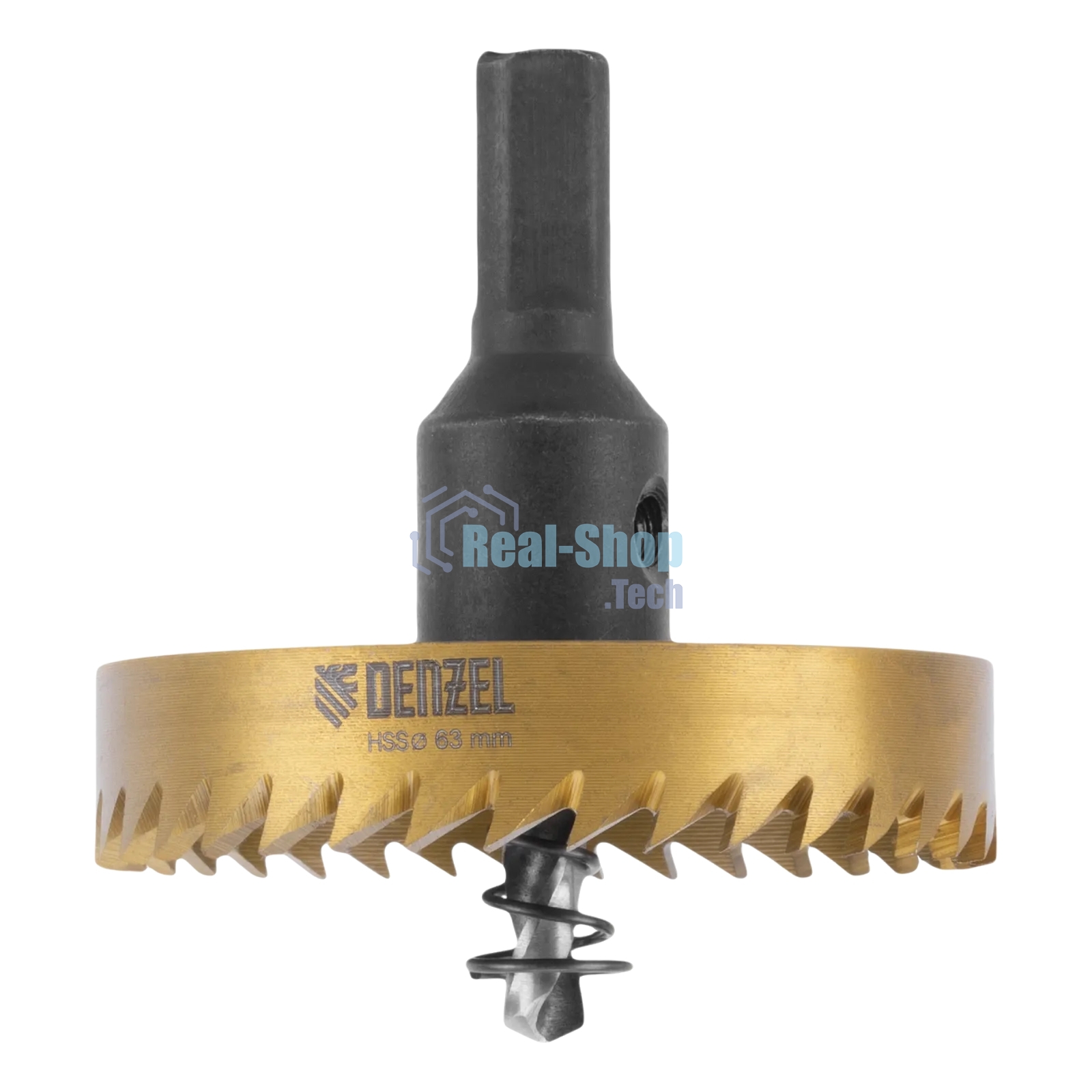 Коронка по металлу Denzel HSS, 63 мм, нитридтитановое покрытие