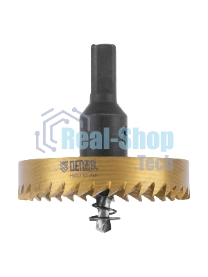 Коронка по металлу Denzel HSS, 63 мм, нитридтитановое покрытие