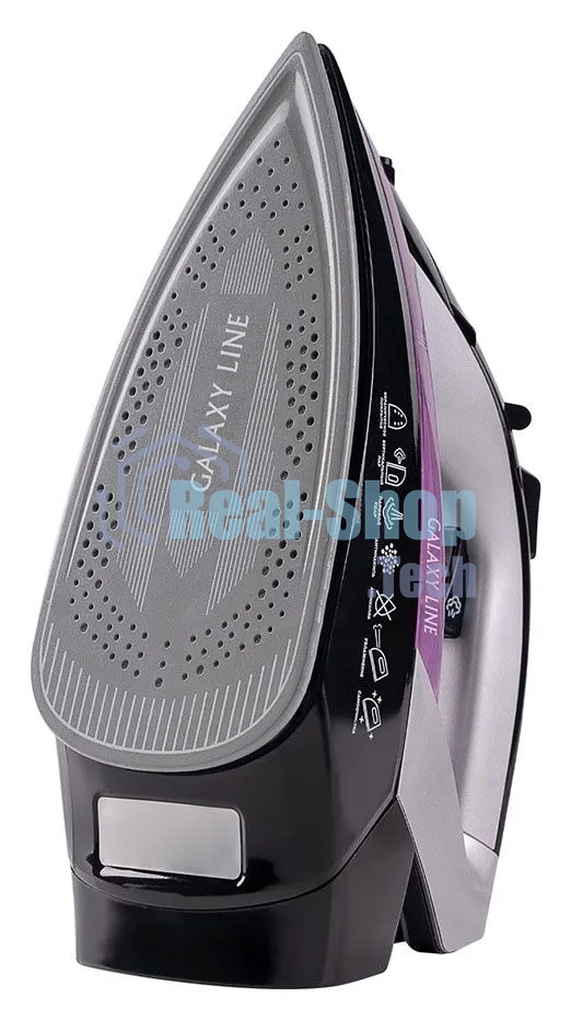 Утюг Galaxy Line GL 6128 фиолетовый/черный, 2200 Вт, 30 г/мин, 140 г/мин, 150 мл