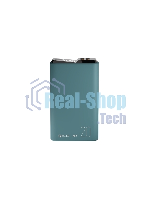 Портативный аккумулятор OLMIO QS-20, 20000mAh, 22.5W QuickCharge3.0/PowerDelivery, LCD, темно-зеленый