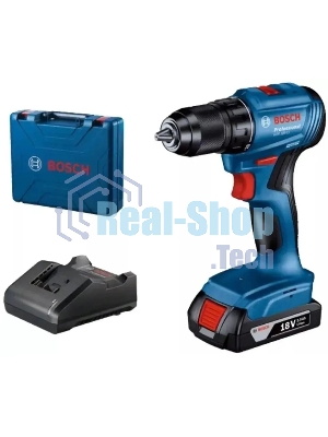 Дрель-шуруповерт Bosch GSB 185-LI, 18 В, 2 Ач, 21 Нм, бесщеточный, ударная