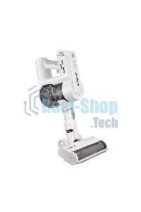 Пылесос вертикальный/ручной Polaris PVCS-5000 белый, питание от аккумулятора, 100 Вт, уборка сухая, пылесборник 0.5 л, время работы от АКБ max 40 мин