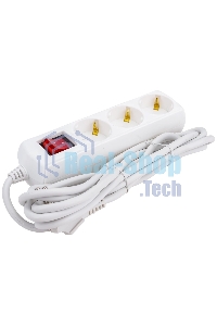 Удлинитель 3х3 м с заземл. 10А 250В У03В GENERICA 2P+PE 3х1 кв.мм IEK WYP10-10-03-03-ZK-G