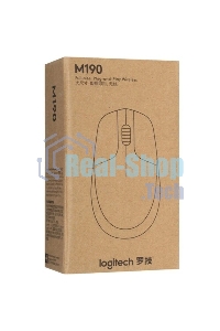 Мышь беспроводная Logitech M190 черный, 1000 dpi, радиоканал, USB, кнопки - 3