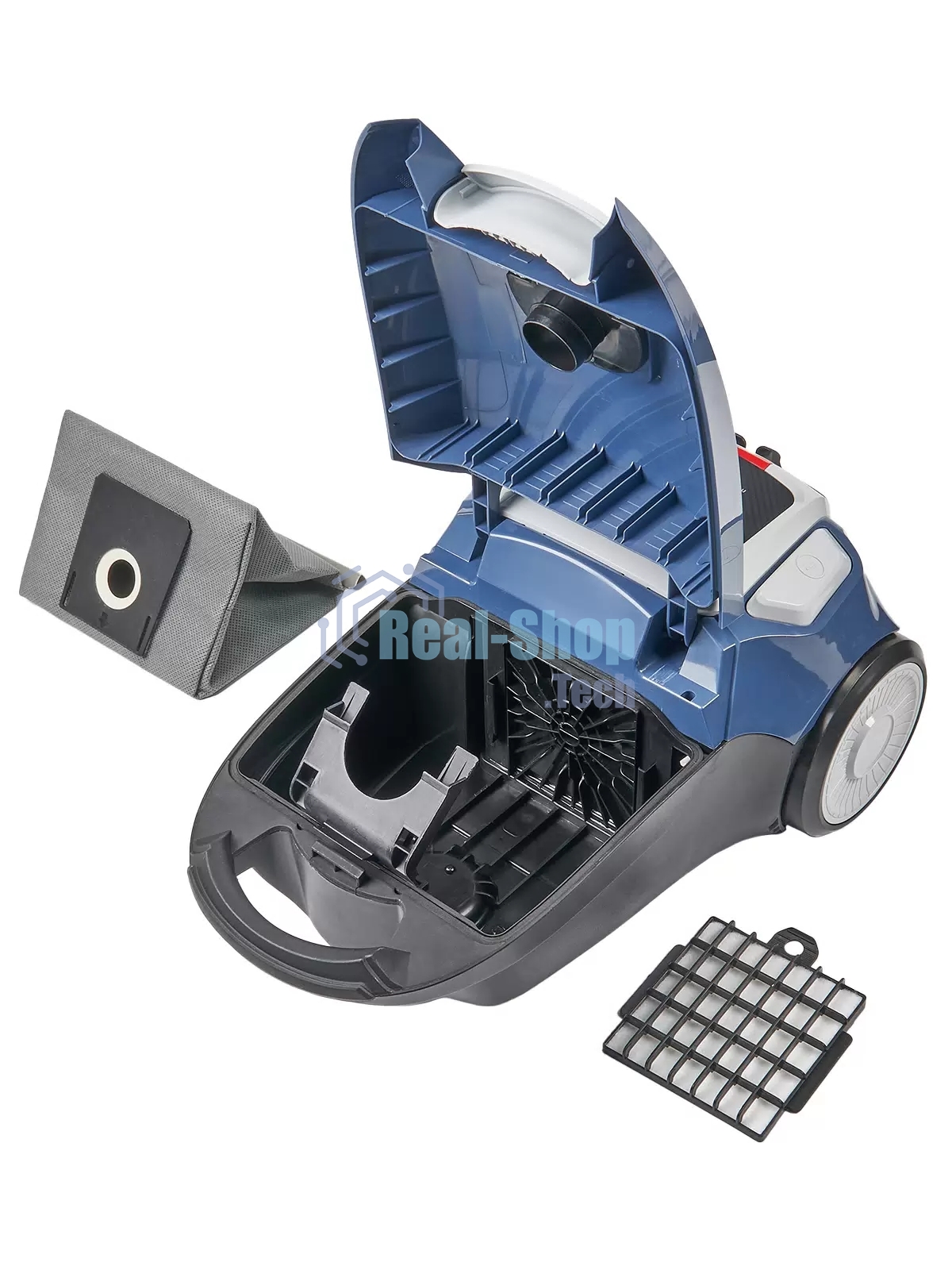 Пылесос IDEAL VC-2000 синий, 450/2000 Вт, уборка сухая, пылесборник мешок 2.3 л